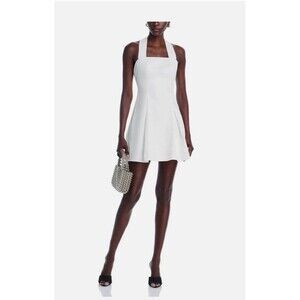 Aqua Women’s Halter White Mini Dress Size M NWT